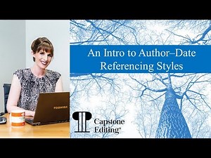 Intro to using an author–date reference style