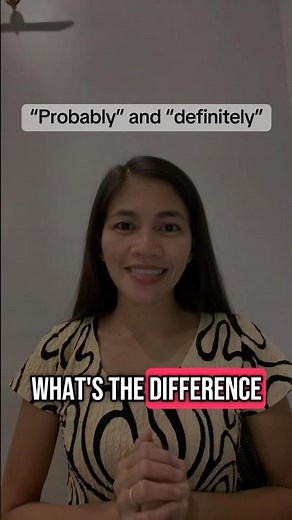 “Probably vs. Definitely – What’s the Difference?” #learnenglish #english #englishgrammar #fyp