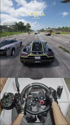 Drag Racing The Fastest Car Ever ! Koenigsegg Agera i #shorts #forzahorizon5 #racing #gaming