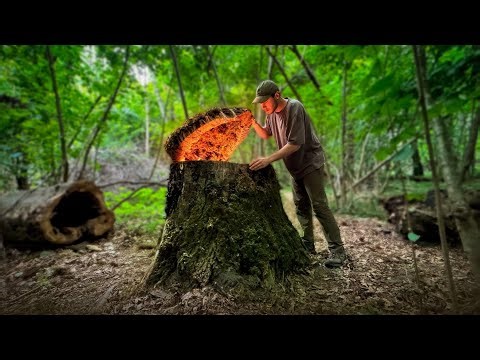 Man Builds the Most Secret Cabin in The World | by ‪@PolissyaBushcraft‬
