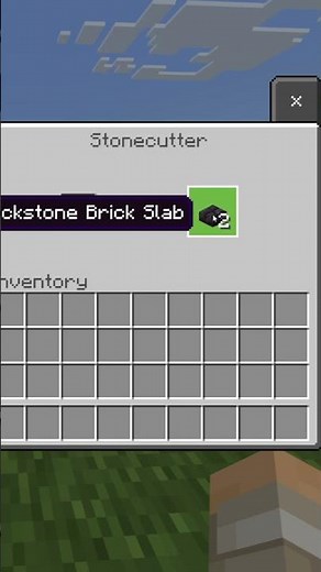 How to Make Polished Blackstone Brick Slabs With a Stone Cutter in Minecraft #Shorts