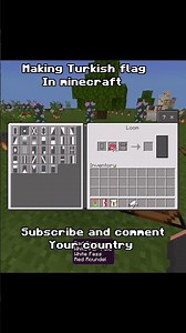 Making Turkish flag in minecraft on the demand of subscriber 🤝🇹🇷#minecraft #ytshorts #gaming