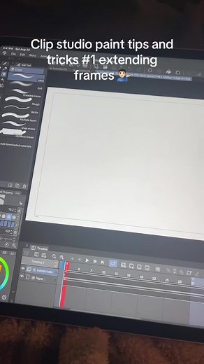 Clip Studio Paint Animation Tips: Extending Frames Tutorial