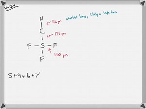 A stable triatomic molecule can be formed that contains one atom each of nitrogen, sulfur, and fluorine. Three bonding structures are possible, depending on which is the central atom: NSF, SNF, and SFN. (a) Write a Lewis diagram for each of these molecules, indicating the formal charge on each atom. (b) Often, the structure with the least separation of formal charge is the most stable. Is this statement consistent with the observed structure for this molecule-namely, NSF, which has a central sul