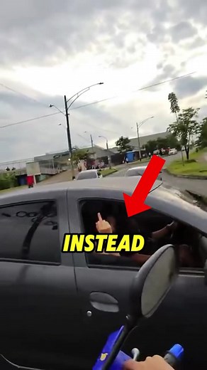 Biker gets revenge on rude driver. #biker #roadrage #driver | Dash Crash Cam