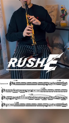 My First Time Playing 【Rush E】🔥-Let’s see how this turns out! #clarinet #music #clarinetplayer