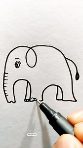 2.4K views | Easy elephant drawing #drawingtutorial | Sanjay m Arts | Facebook