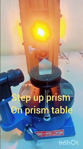 Using spectrometer find refractive index of prism