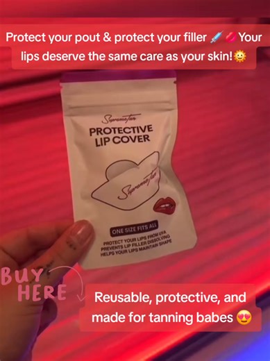 The Supreme Protective Tanning Reusable Lip Cover is your must-have for tanning sessions! Designed to shield your lips from harsh UV exposure, it prevents burning, dryness, and premature aging. Perfect for those with lip filler, it also helps protect and preserve your results by reducing UV breakdown. Lightweight, comfortable, and reusable—just pop it on and enjoy worry-free tanning while keeping your pout safe and smooth!💋 #selftanninghack #LipCare #ProtectYourPout #recoverydermshield #irishtr