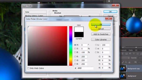 Photoshop: How to make a custom Christmas card with your own greeting on a Christmas ball ornament