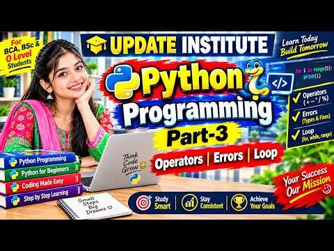 PROGRAMMING WITH PYTHON – PART 3 | UPDATE INSTITUTE |BSc , BCA & O Level Students |