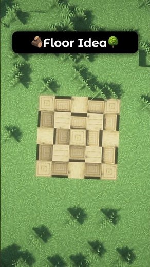 Aesthetic Log Floor Design Idea In Minecraft! 🪵✨