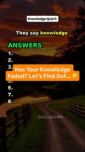 25K views · 2.2K reactions | Has Your Knowledge Faded? Let’s Find Out… 樂 #dailyquiz404 #quiz #generalknowledge | Daily.quiz404 | Facebook