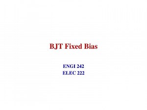 BJT Fixed Bias - SlideServe
