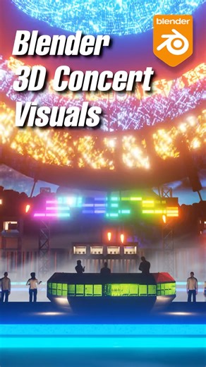 Close Encounters Blender 3D VJ Loops! #shorts #80s #3danimation