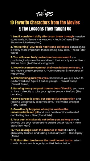 Life Lessons From Iconic Movie Characters #Mindset #Movies #LifeLessons