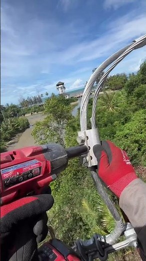 😱 Watch Linemen Connect a Lightning Arrester with PG3 Bolts! ⚡ #lineman #utilitywork #construction