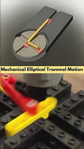 The Magic of Elliptical Trammel Motion Explained! #mechanism #mechanical #3ddesign #solidworks #cad