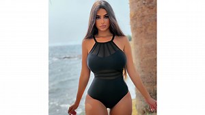 Watch Ocean Blues Women High Neck One Piece Bathing Suits Mesh Monokini on Amazon Live