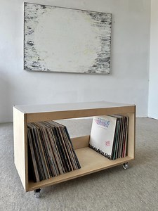DIY Rolling Table Instructions PDF | Minimalist TV Table on Wheels | Side Table / Nightstand / Record Shelf - Etsy Canada