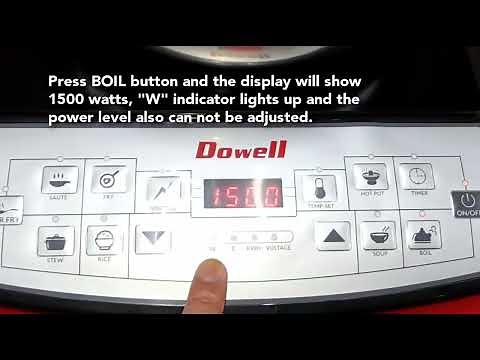 How to operate IC-35 Induction Cooker || Dowell Products ||