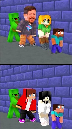 Wall or Fall - Baby Steve VS Baby Aphmau #roblox #rblx #funny #robloxrobux