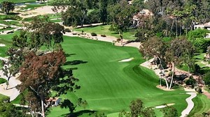 Aerial view of golf course in Rancho Santa Fe San Diego California