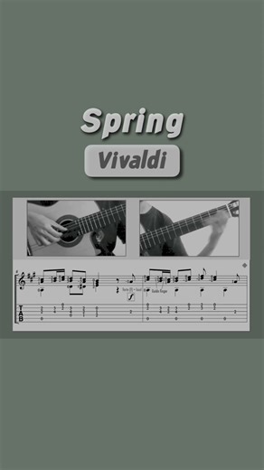 Spring / Vivaldi (Guitar) #spring #guitar #guitartab #fingerstyleguitar #classicalguitar