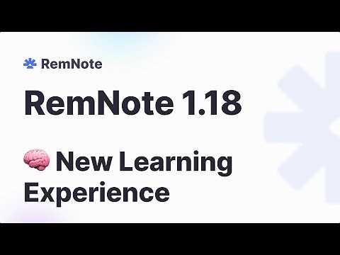 RemNote 1.18 - 🎉 YouTube Annotator, New PDF Reader, Ask AI, Voice Typing, and More!
