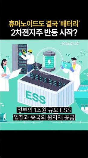 Will humanoids also eventually start a rebound in secondary battery stocks? (20260120) #SamsungSD...