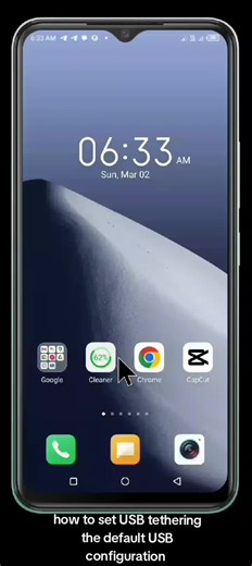 how to set USB tethering the default USB configuration #newvideo #trendingvideo #androidhacks #android