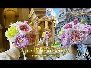 How to Make a Paper Peony | Easy DIY with Regular Paper | The Most Beautiful Paper Flowers!