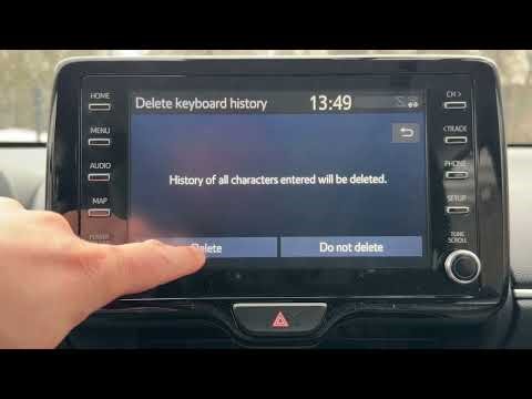 Comment supprimer l'historique du clavier sur Toyota Yaris