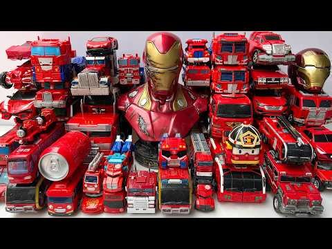Ultimate RED Toy Collection - Giant Car Adventure: Transformers, Iron Man, OptimusPrime, Robot Tobot