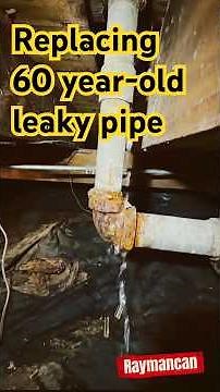 Replacing 60-year-old leaky pipe leaky pipe in crawl space #LeakyPipe #GalvanizedSteel #plumbing