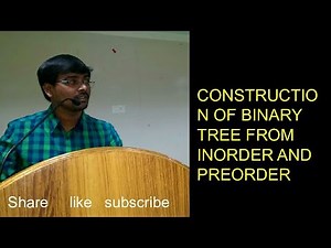 CONSTRUCTION OF BINARY TREE FROM INORDER AND PRE ORDER || DATA STRUCTURES