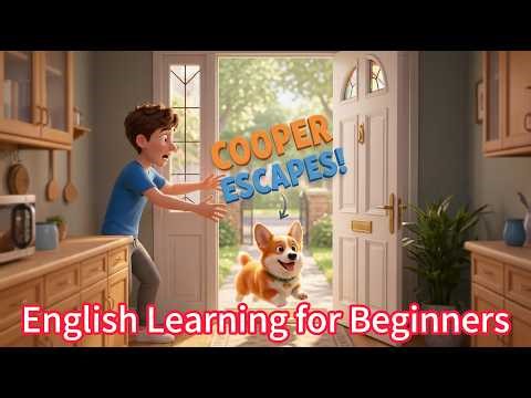 COOPER ESCAPES! 🐕 English Listening Practice | Video Making Tutorial Link in Desc or Comment below