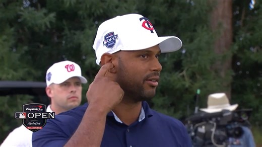 WATCH THIS: Aaron Hicks' INCREDIBLE second shot on 18 led to a tournament-clinching eagle! ⛳️ Capital One MLB Open | MLB Network
