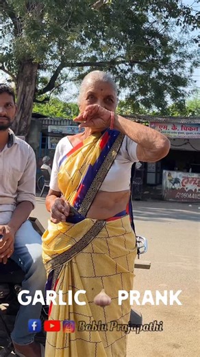 Bablu Official on Instagram: "Garlic 🧄 Prank🤣"