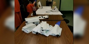 Jackson County Jail uses sewing machine to make masks for the community