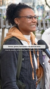 15K views · 338 reactions | Janusz hat die Leute gefragt, ob sie eine Geschichte zu ihrem Namen erzählen können. Sandra und Ben haben zwei spannende Erlebnisse geteilt. Und ihr? Gab es schonmal eine besondere Situation, in der euer Name eine Rolle gespielt hat? #german #names #storytime #studygerman | Easy German | Facebook