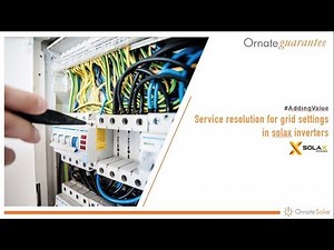 Grid setting for solax inverters along with the monitoring mobile application
