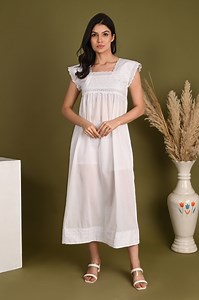 Feminine White 100% Pure Cotton Nightgown Women Victorian Style Sleepwear Nightdress Boho Sleeveless Nightie - Etsy Australia