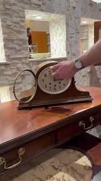 German Art Deco Antique Walnut Mantel Clock, Becker #harpgallery #antiques #clock