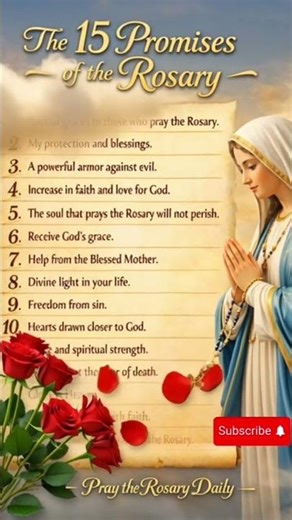 The Rosary 15 Promises everyone should know🙏🏻