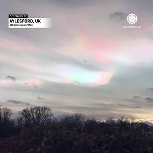Gorgeous and vibrant iridescent clouds spotted over the U.K. this week! 🌈☁️ | AccuWeather