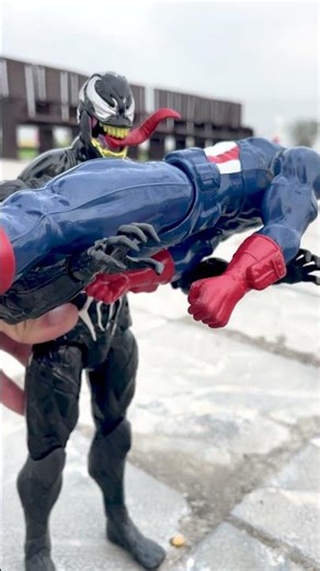 venom vs team superhero marvel , baby ironnman and captain america crying #marvel