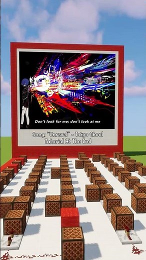 "Unravel" - Tokyo Ghoul Minecraft Note Blocks Tutorial