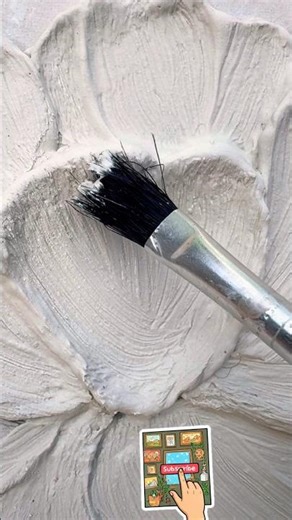 BEAUTIFUL WHITE FLOWER #shorts #viralshorts #arts #plasterart #decoration #texture #paste