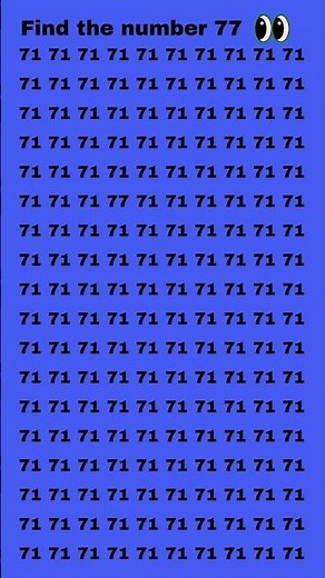 Find the number 77